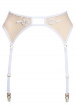 Nude suspender belt with white lace Flash You And Me