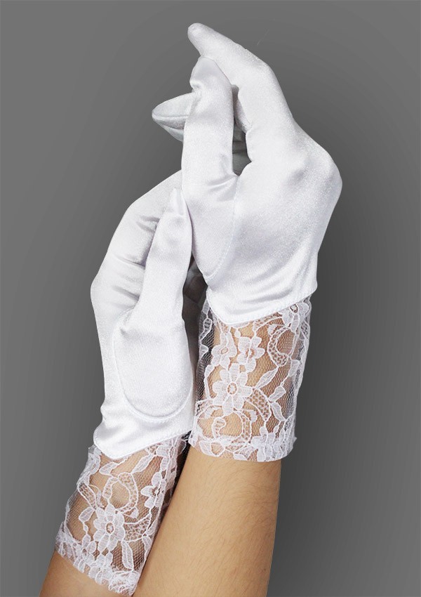 White gloves with lace - Baci